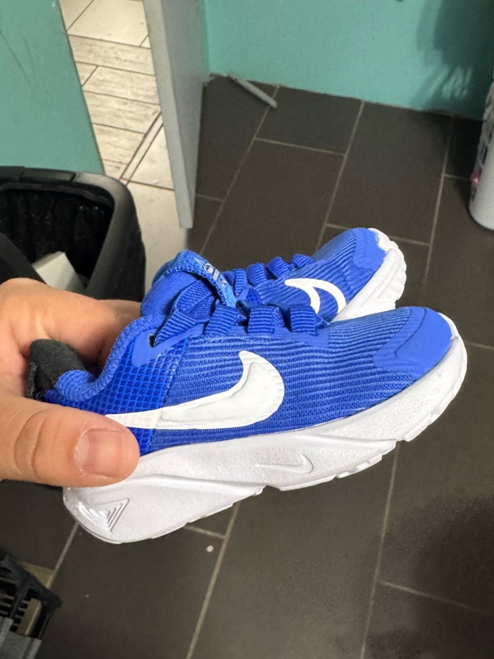 Nike Blue and White Kids' Athletic Sneakers